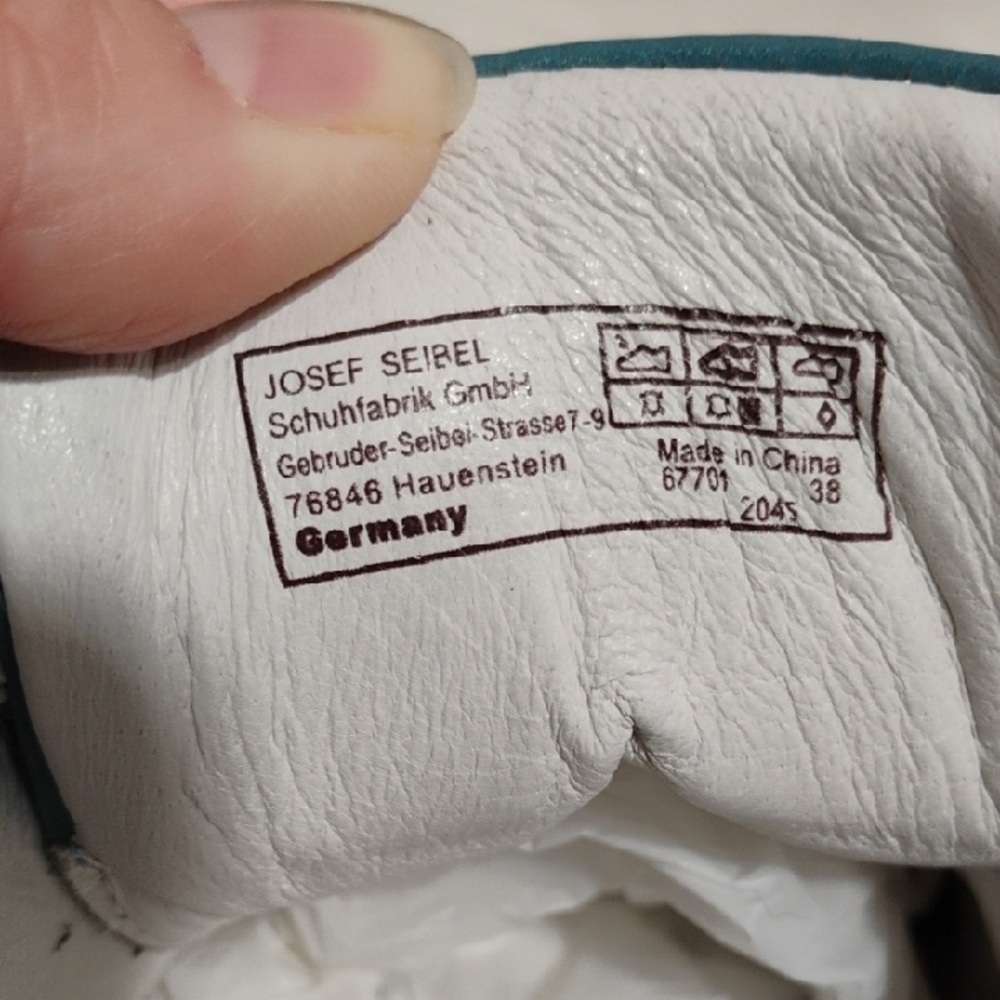 Josef Seibel Blue/White Sneakers Classic Low-Top Design Sz.38/8 - Picture 11 of 12
